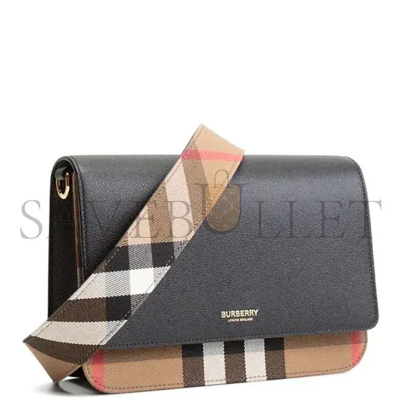 BURBERRY BLACK MACKFORD BAG (24*17*9cm)